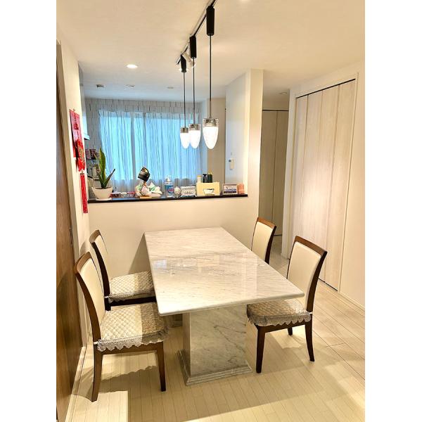 ○新商品○大理石 ダイニングテーブル 170cm 2本脚 エレガンスライン