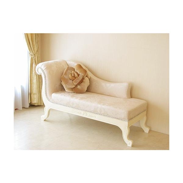 輸入 オーダー家具 薔薇の令嬢ソファ シェルの彫刻 ホワイト色 リボン
