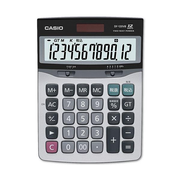 カシオ 卓上電卓 12桁 デスクサイズDF-120VB-N 1台