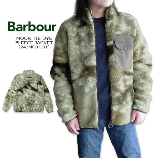 バブアー MOOR TIE DYE FLEECE JACKET 242MFL0191 L カーキグリーン スタンドカラー フリースジャケット ITMSCCFFBJ0O Barbour(バブアー) MOOR TIE DYE FLEECE JACKET [242MFL0191]793