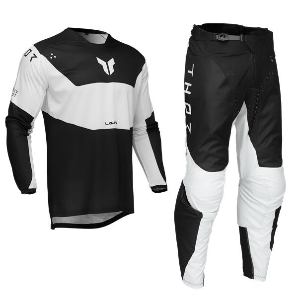 M/30インチ MXウエア 上下セット LAUNCH STORM ブラック ジャージ