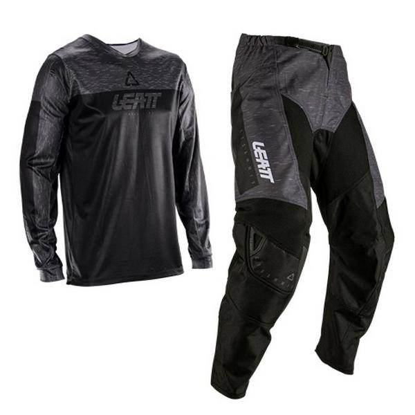 S/30インチ MXウエア 上下セット LEATT 3.5 Ride Kit ステルスブラック
