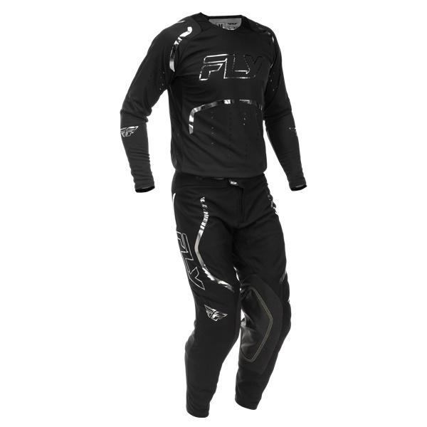 L/34インチ MXウエア 上下セット FLY EVOLUTION DST SE SPARK ブラック/シルバー ジャージ＆パンツ モトクロス 正規輸入品 WESTWOODMX 26