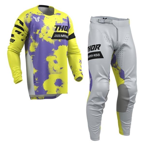 M/32インチ MXウエア 上下セット THOR LAUNCH BLEACH グレー/アシッド