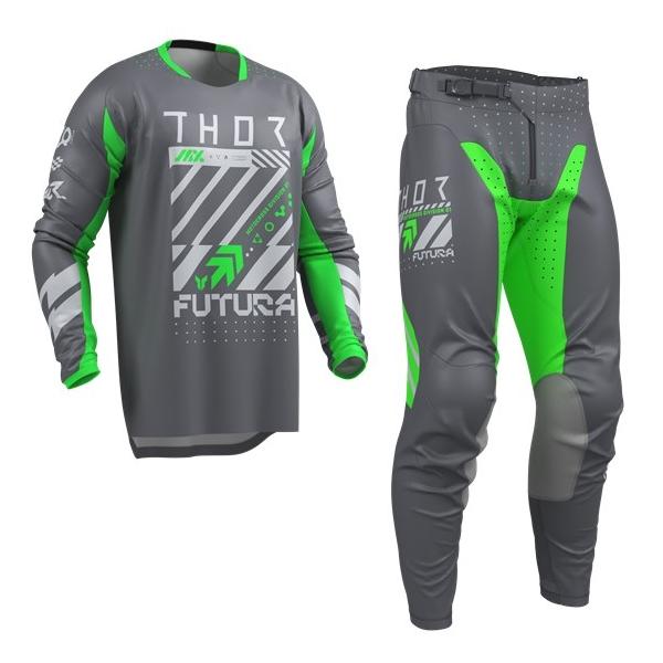 XL/36インチ MXウエア 上下セット THOR LAUNCH FUTURA チャコール