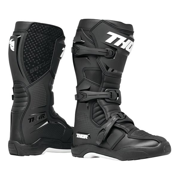 キッズ用 K5サイズ MXブーツ THOR BLITZ XR LTD ブラック/ホワイト MXフラットソール仕様 子供用 正規輸入品 WESTWOODMX