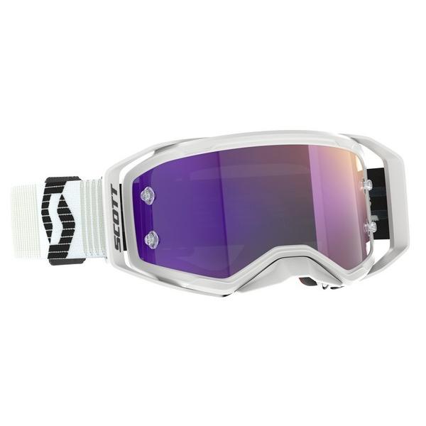 パープルクローム（ミラー）レンズ標準装備！プロスペクト2.0 は、SCOTT の主力モトクロスゴーグルの第 2 世代です。画期的なクイック レンズ リリース システムを搭載し、4 つのレンズ ロック ピンを解除する事で、素早く簡単にレンズ交...