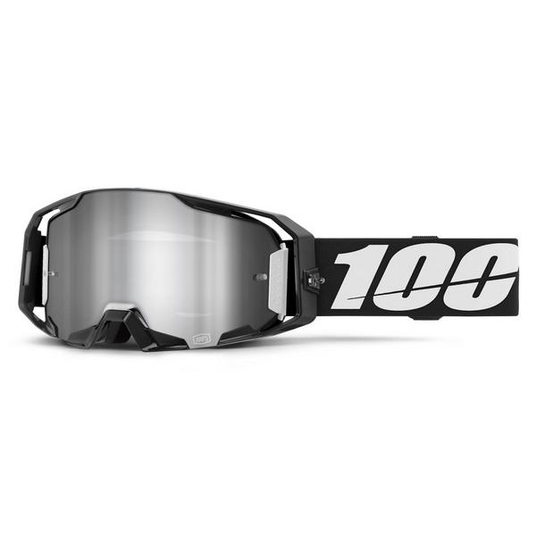 MXゴーグル 100% ARMATIC ブラック シルバーフラッシュミラーレンズ
