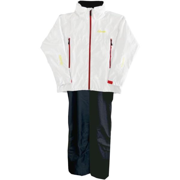 在庫処分)がまかつ ゴアテックスレインスーツ GM3446 ホワイト