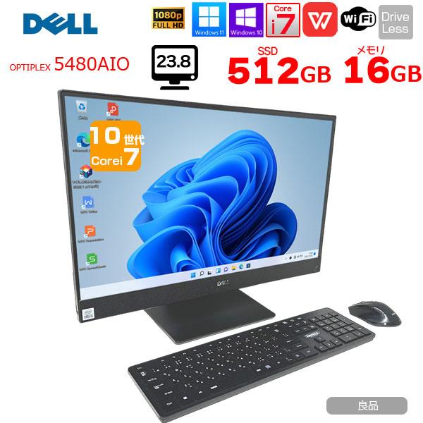 DELL OptiPlex 5480 AIO 中古 一体型デスク Office Win10 or Win11