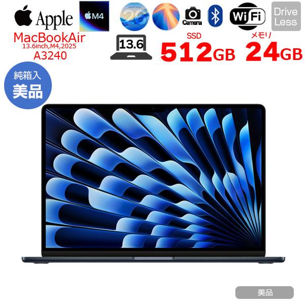 MacBook Air 【中古パソコン】Apple 13.6inch MC6C4J/A A3240 2025