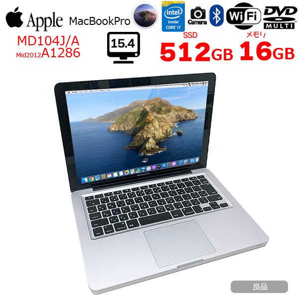 Apple - 【美品】MacBook Pro Mid 2012 15インチ MD104JA/A MacBook Pro Apple 15.4inch MD104J/A A1286 Mid 2012 [core i7