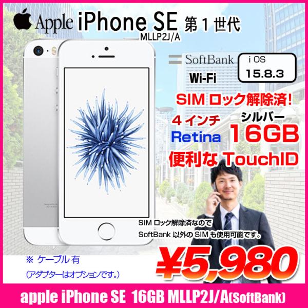 iPhone SE 16GB A1723 MLLN2J/A SIMロックなし (リセット済み) 動作確認済み iPhone 8 【SIMロック解除済】Apple SE（第1世代）MLLP2J/A A1723