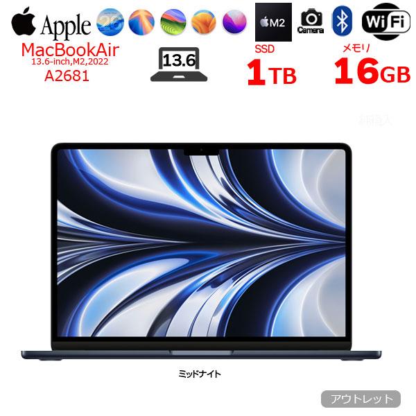 MacBook Air 【中古パソコン】Apple 13.6inch MLY43J/A A2681 2022 