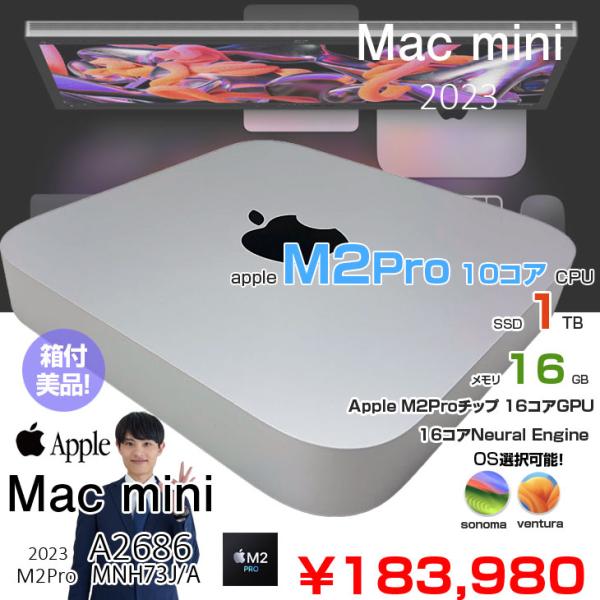 Mac mini Apple MNH73J/A A2686 M2 Pro 2023 小型デスク 選べるOS