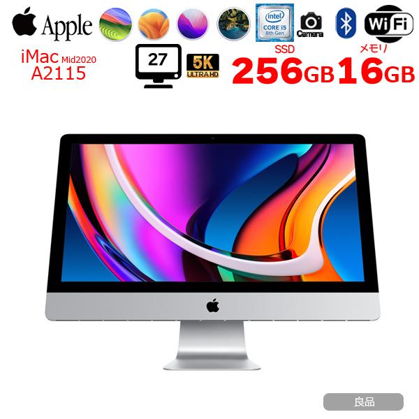 Apple iMac 27inch MRQY2J/A A2115 5K 2019 一体型 選べるOS [Core i5 8500 3GHz 16G SSD256GB 無線 BT カメラ 27インチ ]:良品