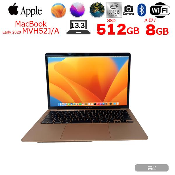 Apple MacBook Air 13.3inch MVH52J/A A2179 TouchID 2020 選べるOS [core i5  1030NG7 8G 512GB カメラ 13.3 Gold ] ：美品