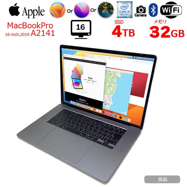 Apple MacBook Pro 16inch MVVK2J/A A2141 2019 選べるOS TouchBar TouchID [core i9  8コア 2.4GHz 32G SSD4TB 無線 BT カメラ 16インチ ：良品 :pro-mvvk2-4tb:中古パソコンのワットファン  通販 