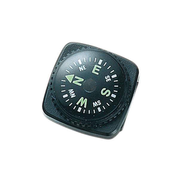 【特長】時計のベルトなどに装着でき、持ち運びに便利な方位磁石です。幅21×厚3mmまでのベルトに適合します。【カラー】ブラック【本体サイズ】幅2.4×奥1.5×高2.4cm【重量（約）】5g【原材料】ABS樹脂、アセチ、真鍮【原産国】日本