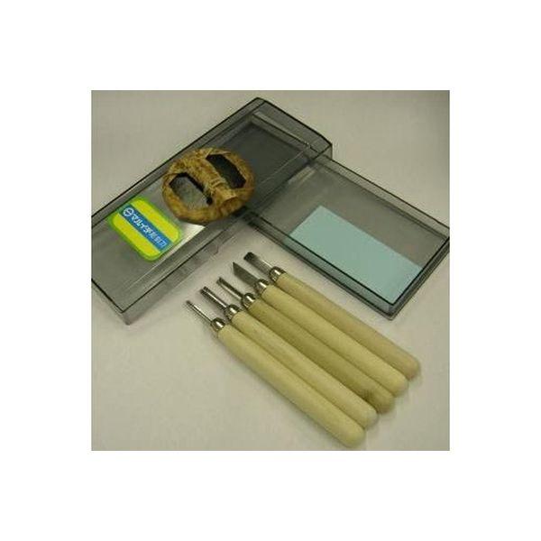 ・図工・彫刻用に使いやすく、切れ味が良く、持続する・バラン付き セット内容:丸刀（中）・丸刀（小）・切出刀・平刀・三角刀全長:約138mm彫刻刀セット 小学校 彫刻刀 セット 男子 女子 シンプル マルイチ彫刻刀セット 5本組 バレン付 趣...