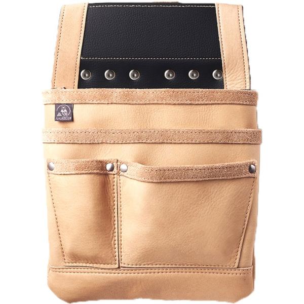 【材質】グローブ革・人工皮革【サイズ】H330（230） x W250 mm【生産国】日本■仕上げに塗料やラッカーを用いないグローブ革製法の本皮製腰袋！●「素上げ」による国産牛革。さらに染料も用いないことで革本来の風合いと変化が楽しめます。...