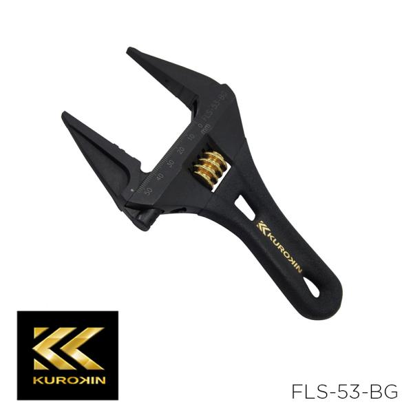 他サイト： ライトショートモンキー モンキーレンチ グリップ付 FLS-53-BG 黒金 KUROKIN フジ矢 フジヤ FUJIYA 工具 電気工事 修理 補修 工事 DIYの商品画像