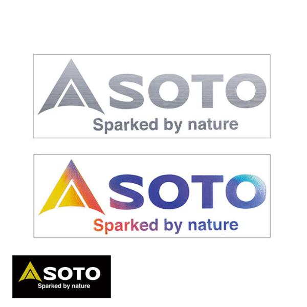 他サイト： SOTO ソト ステッカー ヘアライン ST-SMHL ホログラム シール 車 屋外 おしゃれ アウトドアブランド アウトドア ロゴ ロゴステッカーの商品画像