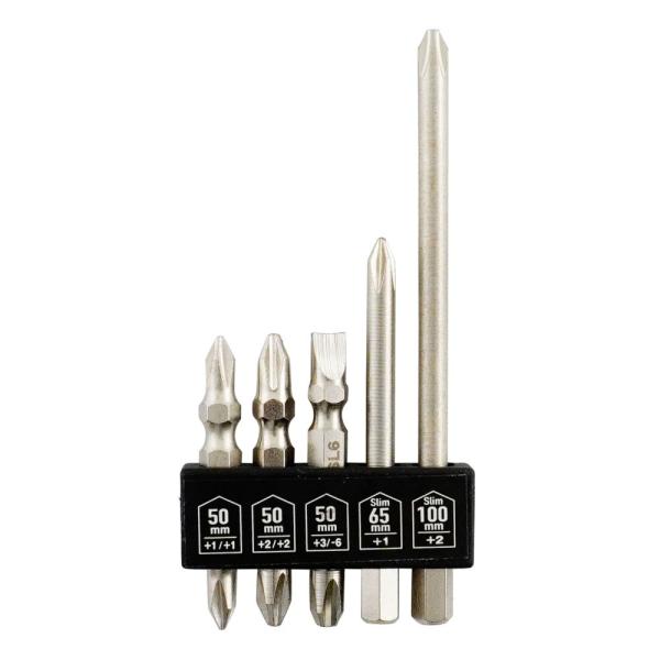 iHelp(アイヘルプ) ドライバービット 5点セット NIH-001 家具 組立 ネジ締め ねじ 緩め DIY マグネット付き 磁力 狭い場所 インパクトドライバー ドリル部品