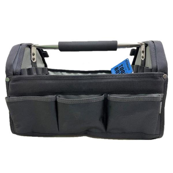 【特長】道具や工具の収納を目的としたバッグ。ハイプハンドルのツールボックスハンドルの両端を直角に曲げているので出し入れがし易くなっています。外側内側共にポケットを多く装備しているツールボックスのスタンダードモデル。【用途】道具や工具を収納す...
