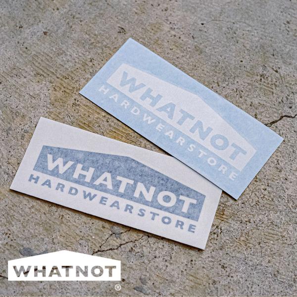 WHATNOT HARDWEAR STOREオリジナルカッティングステッカー！屋外対応（耐水仕様）なので車にも貼っていただけます。スキージー（プラスチックカード＋布などで代用可）を使って貼ってください！サイズ：約w117xh40(mm)カラ...