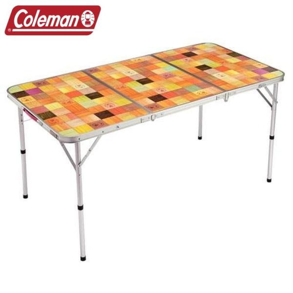 Coleman アウトドアテーブル 楕円形 クリーム色と緑 付属品あり Coleman アウトドアテーブル 楕円形 クリーム色と緑 付属品あり