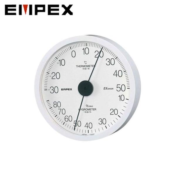 壁掛け用温・湿度計です。快適な生活は、正確な温度・湿度計から。技術が生んだ高精度EXセンサ温度計：精度±3%RH(35から75%RH常温にて)湿度計：精度±1度(-20から+40度)エンペックスは、長年培ってきた精密センサ技術とISO900...
