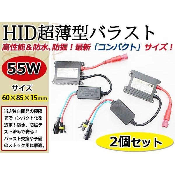 メール便送料無料 HID交換補修用デジタルバラスト 55w 超薄型 2個 