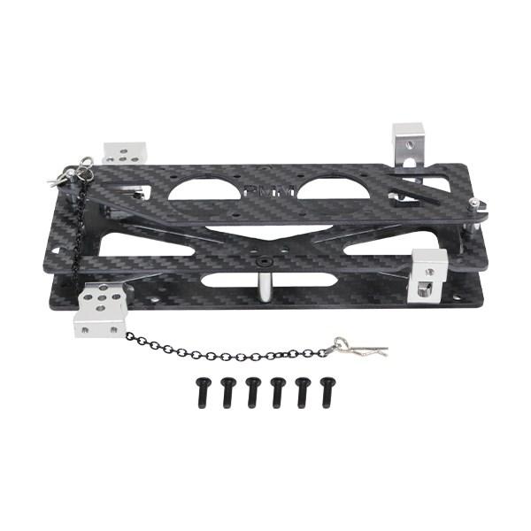 PMM RACING TAMIYA タミヤ 1/10 CR-01用 バッテリーマウント アルミ+カーボンファイバー製品です。【重量】約110g※説明書の付属はございません。