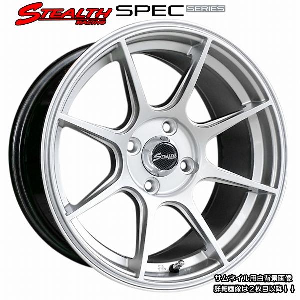 ステルスレーシング SPEC-01 15インチ 7J ＋20 PCD100 4穴 STEALTH Racing Spec-01 15x7.0J 前後オフセット違い +30/+20 PCD100