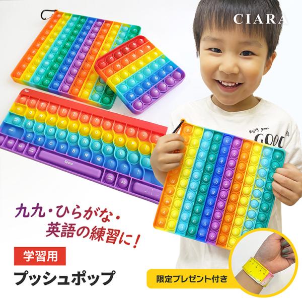 見てたのしい！さわってたのしい！ストレス解消にもなる知育玩具★ポチポチあそんで学べる学習用プッシュポップが新登場！家でも外でもお風呂でもたのしくお勉強できちゃう♪ キーワードプッシュポップ ポップイット スクイーズ 知育 玩具 おもちゃ 知...