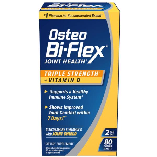 Osteo Bi-Flex Joint Health Dietary Supplement with Vitamin D and Glucosamine Chondroitin MSM, 80 Count