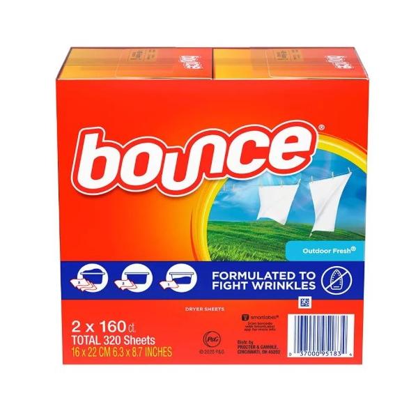 他サイト： [Bounce] Dryer Sheets Outdoor Fresh 320 Sheets (160 × 2)　バウンス ドライヤーシート アウトドアフレッシュ 320枚（160枚×2）の商品画像