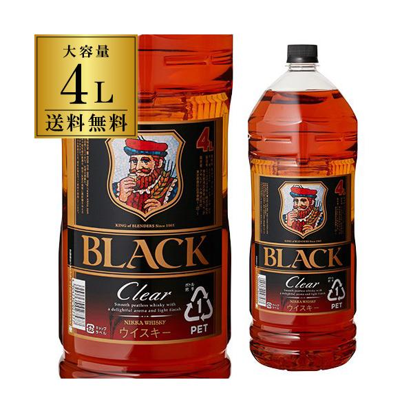 あすつく選択可 ニッカ ブラックニッカ クリア 37度 4000ml ペット 4L [ウイスキー][ウィスキー]japanese whisky 1本毎に1梱包 YF
