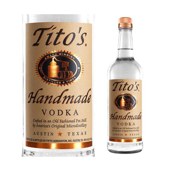 アメリカのWINE　ENTHUSIAST社によるスピリッツ格付けでウォッカとして初めて100点中95点と最高得点を獲得。商品名:ティトーズ　ハンドメイド　クラフトウォッカ容量:750mlタイプ:スピリッツ/ウォッカアルコール度数:40度※ワ...