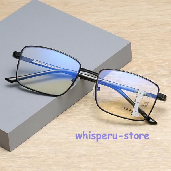 製品仕様    型番：3041重量：約18g  レンズ材質：樹脂フレーム材質：合金  適用対象：メンズ  特徴：累進多焦点、ブルーライトカット、UVカット  ※使用前のご注意非常に便利な設計ですが、初回使う人は約2日間?間慣れる時間が必要で...