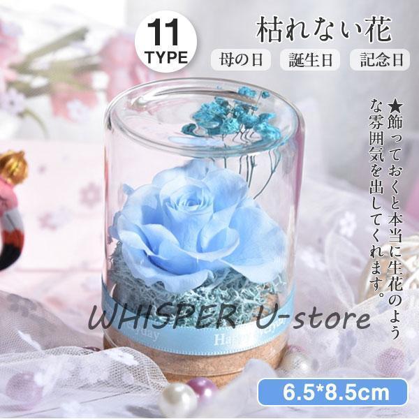 母の日 ギフト プリザーブドフラワー ドライフラワー ガラス 永遠の花