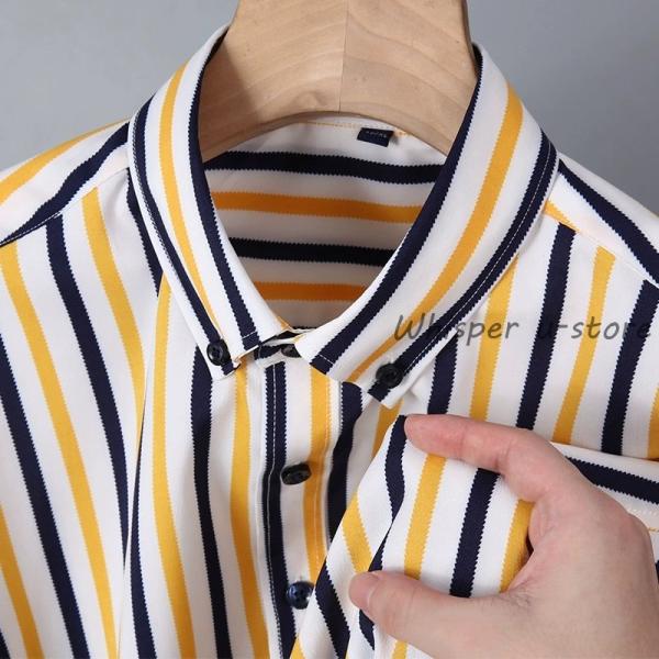 カジュアルシャツ メンズ 40代 50代 長袖 春服 ボタンダウンシャツ ストライプシャツ 紳士服 ビジネス おしゃれ トップス