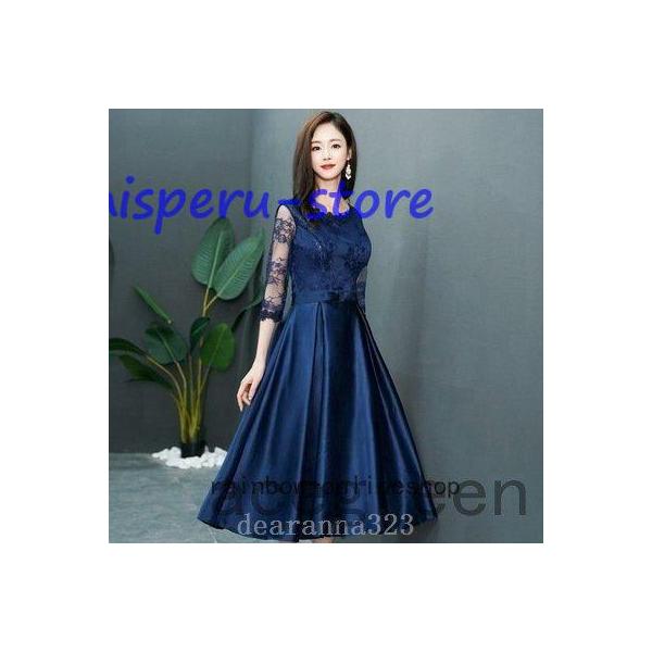 パーティードレス結婚式服装ドレスワンピース20代10代40代30代nakフォーマルドレス50代女性冬赤お呼ばれ母親親族袖ありフォーマルワンピース