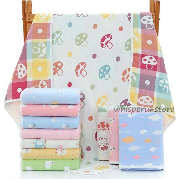 Sサイズ*80CM Mサイズ：110*110CM　　Ｌサイズ:120*150CM【綿100%】吸湿性、通気性に優れた4重ガーゼを採用されます。ガーゼ素材だから、使うほど柔らかさが増やし、赤ちゃんのお肌に優しいです。【柔らかい】柔らかい肌触り...