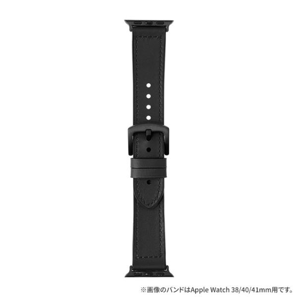 アップルウォッチ バンド 本革 レザー ラバー ブラック スポーツ