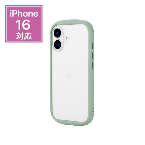 iPhone16 ミント ケース クリア 耐衝撃 衝撃吸収 ハイブリッド カメラ