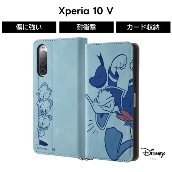 Disney（ディズニー） ドナルド Xperia 10 V ケース 手帳型 Xperia10V