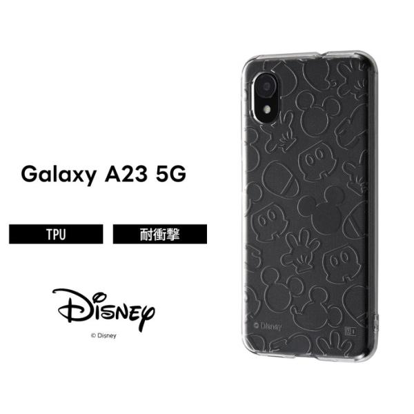 Disney（ディズニー） GalaxyA23 5G ケース ミッキー クリア キラキラ
