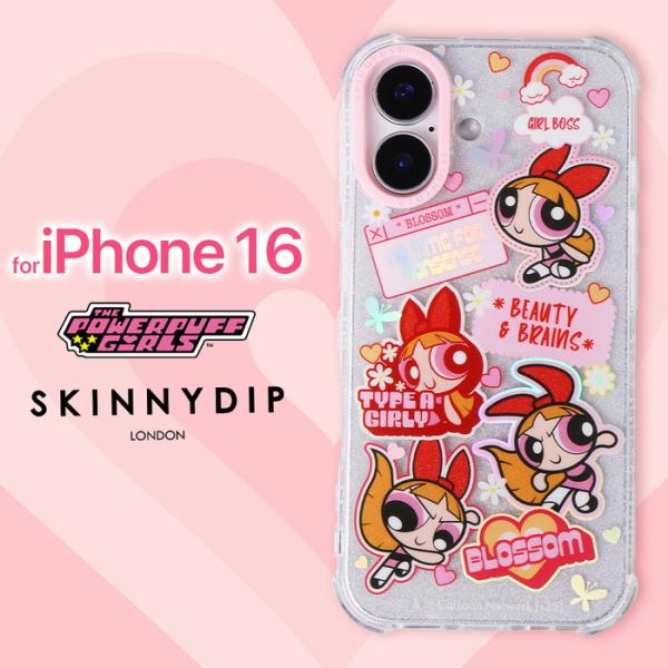 パワーパフガールズ ブロッサム iPhone16 ケース 可愛い キャラクター グッズ おしゃれ TPU 耐衝撃 スマホケース ピンク キズ防止 衝撃吸収 スマホ保護ケース